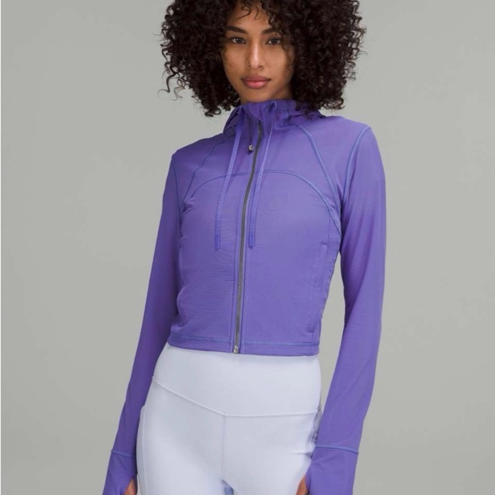 Lululemon Nulu and Mesh Cropped Define Jacket Charged Indigo